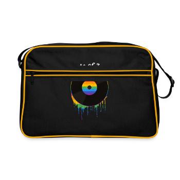 Vinyle LGBT Circle Of Love Retro Record Musique - Sac Retro - noir/or - Devant