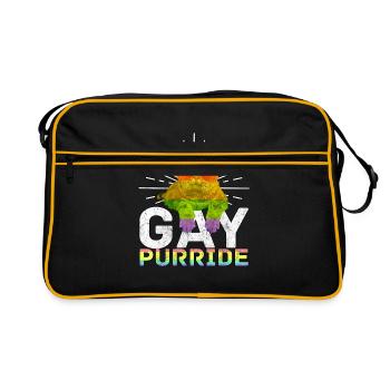 Gay Pride LGBT Bisexual Boys Men Gay Purride - Retro Bag - black/gold - Front