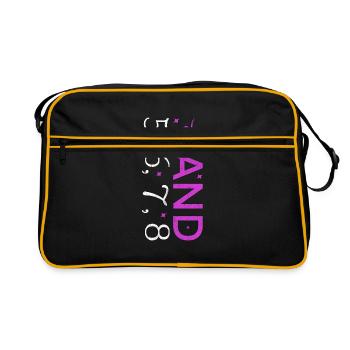 Ballet Ballerina Pole Dancer Line Dance Tap Dance - Retro Tasche - Schwarz/Gold - Vorne
