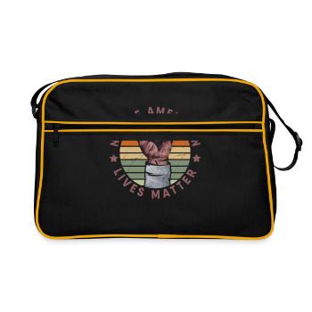 Les vies amérindiennes comptent Amérindiens - Sac Retro - noir/or - Devant