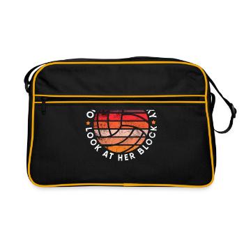 My God Becky Look At Her Block Volleyball Player - Retro Bag - black/gold - Front