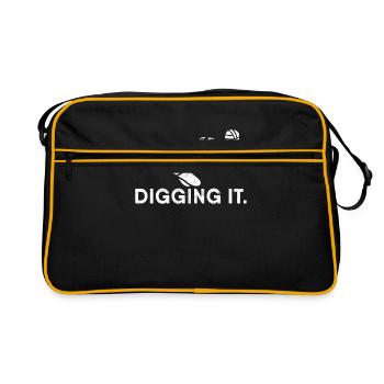 Digging It. Volleyball Dig Block Serve Team Sports - Retro Bag - black/gold - Front