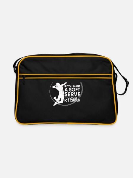 Vous voulez un service moelleux Obtenez un joueur de volleyball à la crème glacée - Sac Retro - noir/or - Devant