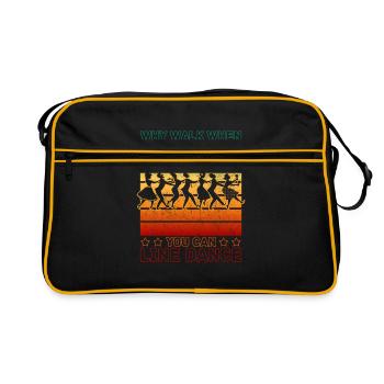 Ballet Ballerina Pole Dancer Line Dance Tap Dance - Retro Tasche - Schwarz/Gold - Vorne