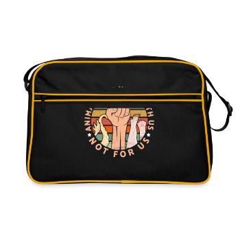 Les animaux sont ici avec nous Pas pour nous Droits des animaux - Sac Retro - noir/or - Devant