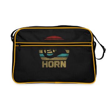 Français Instrument de cor Retro Sunset - Sac Retro - noir/or - Devant