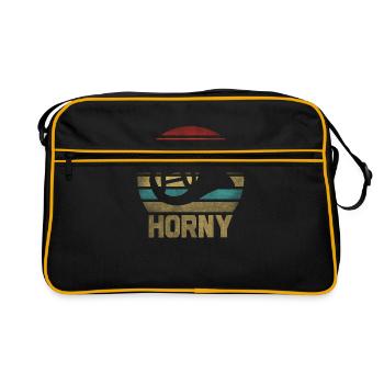 Français Instrument de cor Retro Sunset - Sac Retro - noir/or - Devant