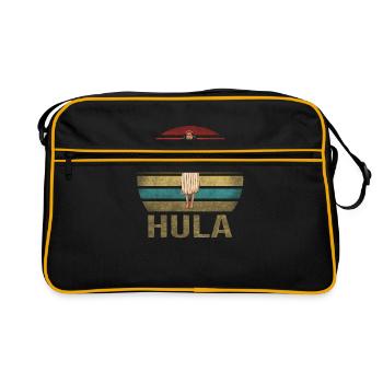 Hawaii Hula Dance Retro Sunset Vintage - Sac Retro - noir/or - Devant