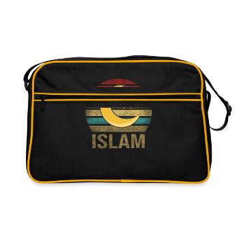 Islam Crestcent Star Religion Retro Sunset - Retro Bag - black/gold - Front