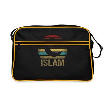 Islam Crestcent Star Religion Retro Sunset - Retro Bag - black/gold - Front