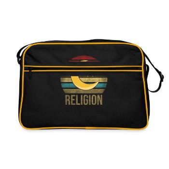 Islam Crestcent Star Religion Retro Sunset - Retro Bag - black/gold - Front