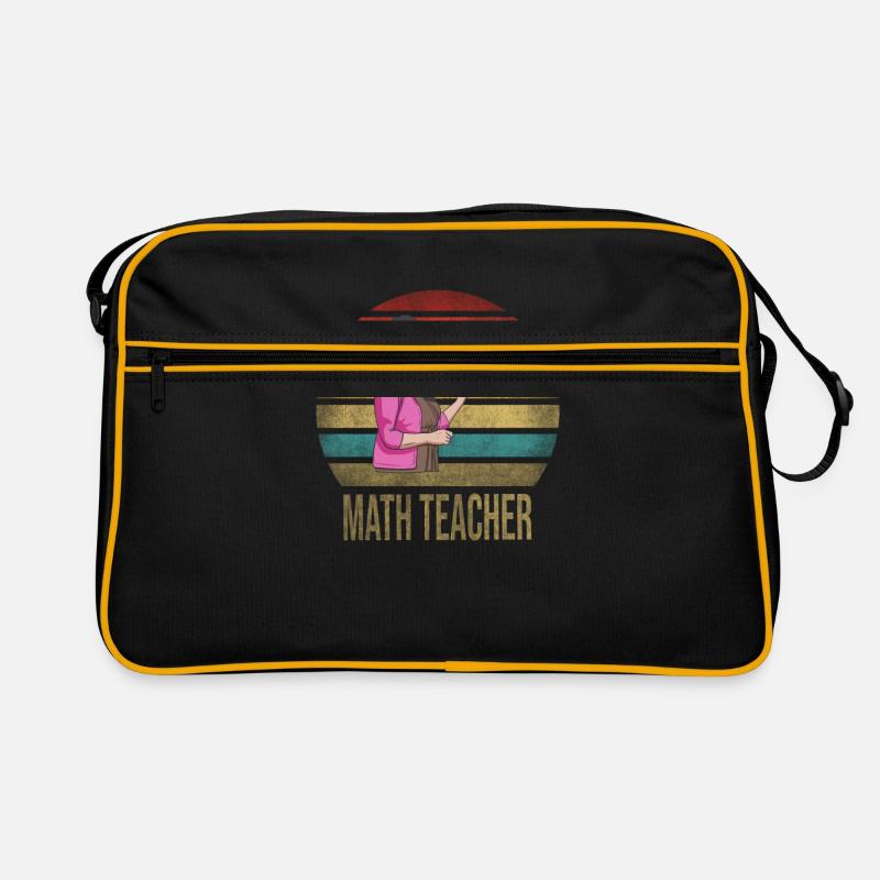 Math Teacher Mathematics School Retro Sunset Retro Bag