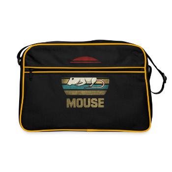 Mouse Animal Retro Sunset Vintage - Retro Bag - black/gold - Front