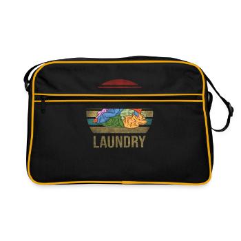 Journée de blanchisserie Pile de vêtements Retro Sunset - Sac Retro - noir/or - Devant