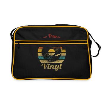 True Treasure Vinyl Musique Vintage Rétro - Sac Retro - noir/or - Devant