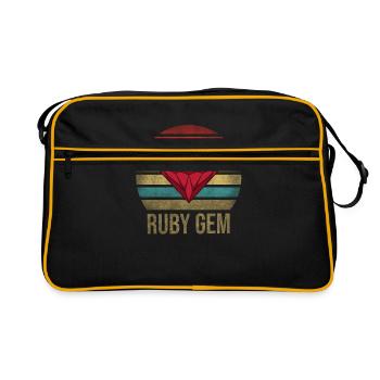 Ruby Gemstone Retro Sunset - Retro Bag - black/gold - Front