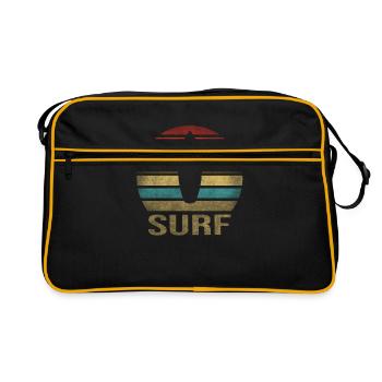 Surf Or Die Surfboard Summer Retro Sunset - Retro Bag - black/gold - Front