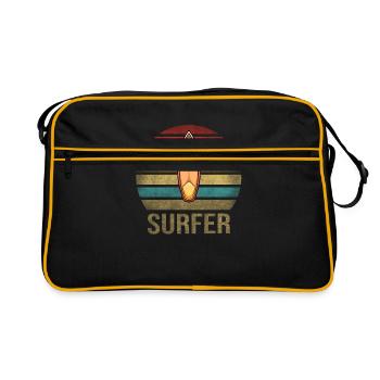 Surf Or Die Surfboard Summer Retro Sunset - Retro Bag - black/gold - Front