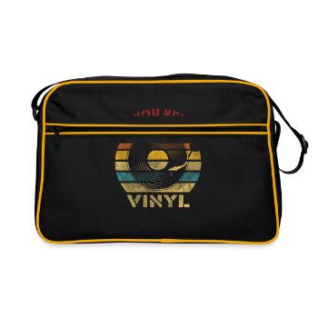 Tout ce dont vous avez besoin est Vinyl Retro Vintage Music - Sac Retro - noir/or - Devant