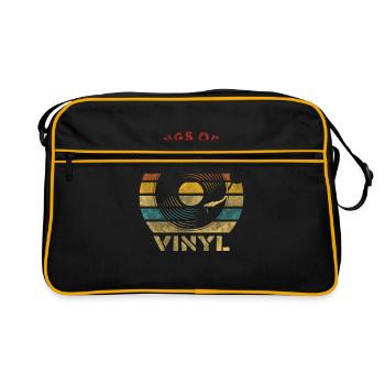 Sentiments d’amour Vinyle Rétro Vintage Music - Sac Retro - noir/or - Devant