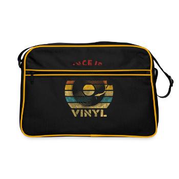 Depuis 1981 Vinyl Retro Vintage Music - Sac Retro - noir/or - Devant