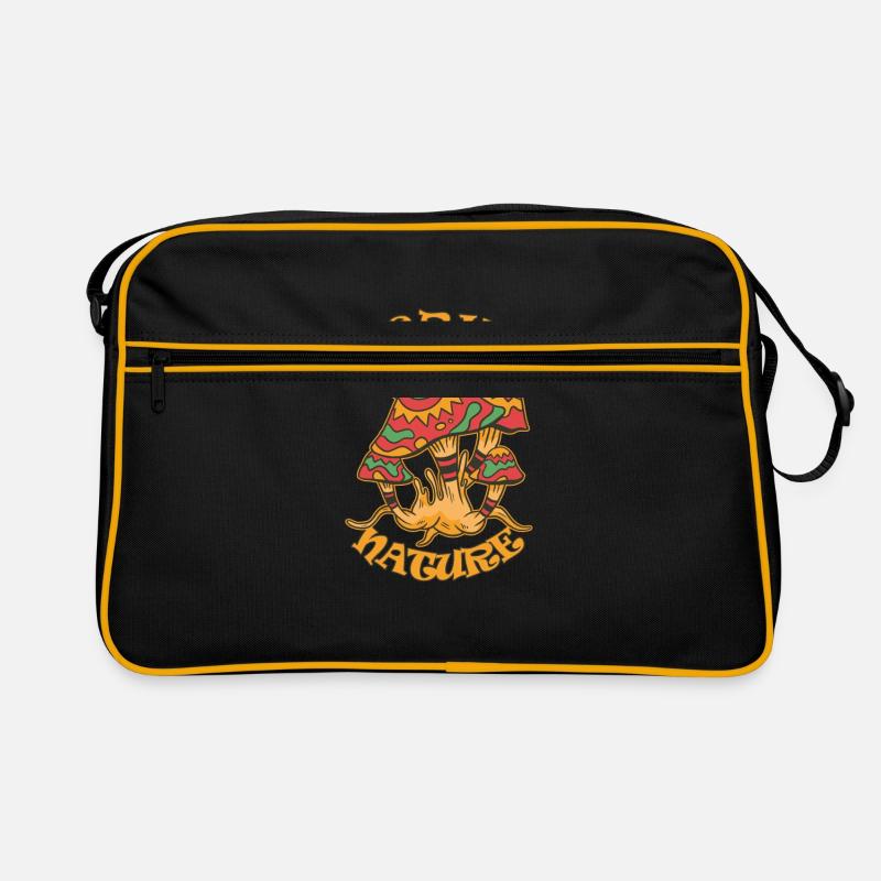 Decrime Nature Colorful Magic Mushroom Trippy Retro Tasche