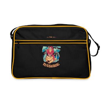 Decrime Nature Champignon Magique Coloré Trippy - Sac Retro - noir/or - Devant