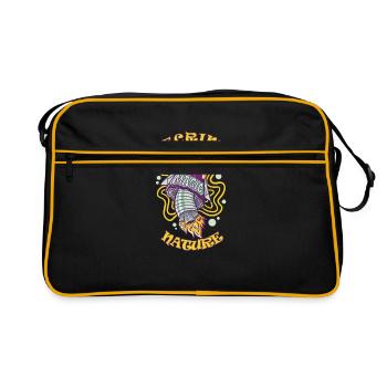 Decrime Nature Coloré Magic Mushroom Rocket - Sac Retro - noir/or - Devant