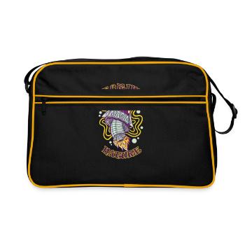 Decrime Nature Coloré Magic Mushroom Rocket - Sac Retro - noir/or - Devant