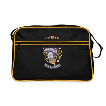 Decrime Nature Coloré Magic Mushroom Rocket - Sac Retro - noir/or - Devant