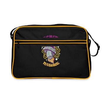 Decrime Nature Coloré Magic Mushroom Rocket - Sac Retro - noir/or - Devant