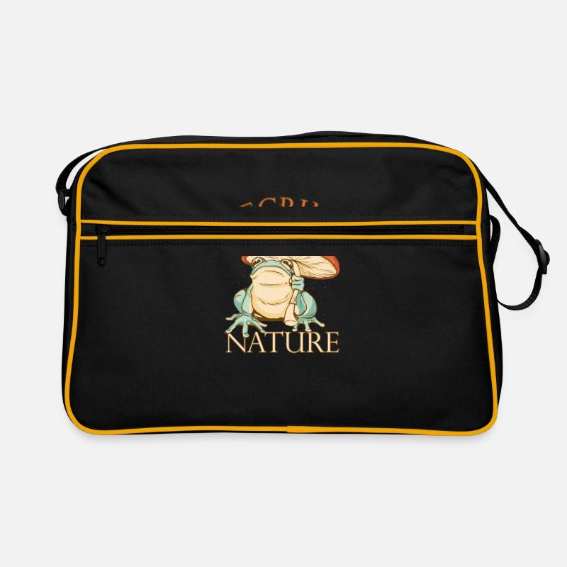 Decrime Nature Colorful Magic Mushroom Frog Retro Bag