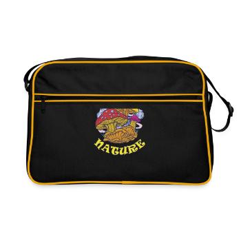 Decrime Nature Champignon Magique Coloré Trippy - Sac Retro - noir/or - Devant