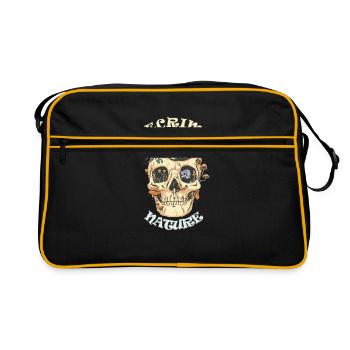Decrime Nature Champignon Magique Coloré Crâne - Sac Retro - noir/or - Devant