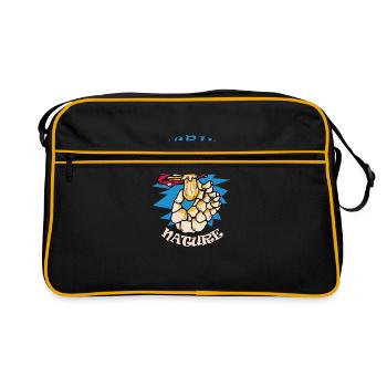 Decrime Nature Colorful Magic Mushroom Skeleton - Retro Bag - black/gold - Front