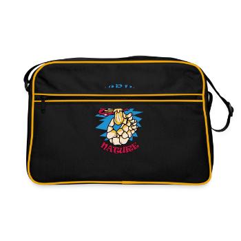 Decrime Nature Colorful Magic Mushroom Skeleton - Retro Bag - black/gold - Front