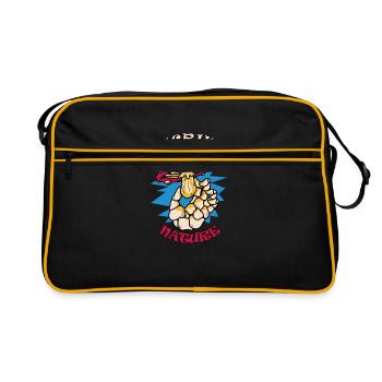 Decrime Nature Colorful Magic Mushroom Skeleton - Retro Bag - black/gold - Front