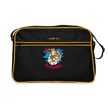 Decrime Nature Colorful Magic Mushroom Skeleton - Retro Bag - black/gold - Front