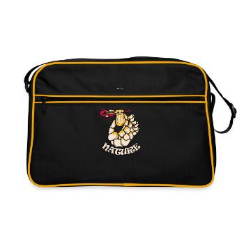Decrime Nature Colorful Magic Mushroom Skeleton - Retro Bag - black/gold - Front