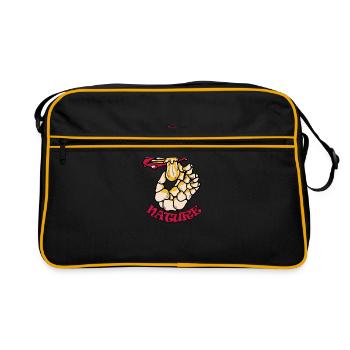 Decrime Nature Colorful Magic Mushroom Skeleton - Retro Bag - black/gold - Front