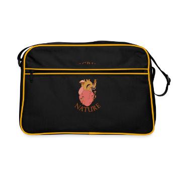 Decrime Nature Cœur de champignon magique coloré - Sac Retro - noir/or - Devant