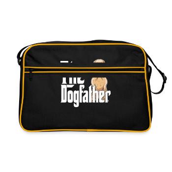 Weimaraner Chien Papa Chien Père Chiens Papa Père Rouge - Sac Retro - noir/or - Devant