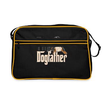 Bouvier Bernois Chien Papa Dogfather Chiens PapaB - Sac Retro - noir/or - Devant