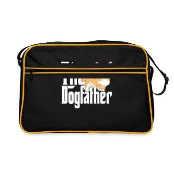 Corgi Chien Papa Chien Père Chiens Papa Père Rottie - Sac Retro - noir/or - Devant