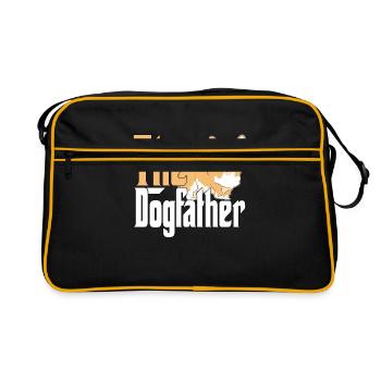 Corgi Chien Papa Chien Père Chiens Papa Père Rottie - Sac Retro - noir/or - Devant