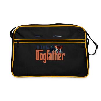 Rottweiler Chien Papa Chien Père Chiens Papa Père Rouge - Sac Retro - noir/or - Devant