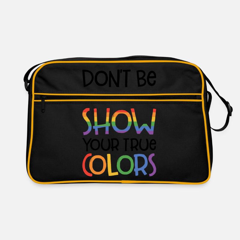 Dont Be Afraid To Show Your True Colors Bisexual T Retro Tasche