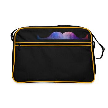 Moustache Galaxy Space - Retro Bag - black/gold - Front