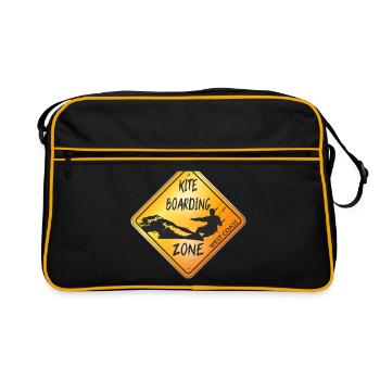 KITEBOARDING ZONE WEST COAST - Retro Bag - black/gold - Front