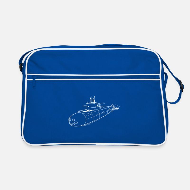 U-Boot - Submarine - Blaupause Retro Tasche